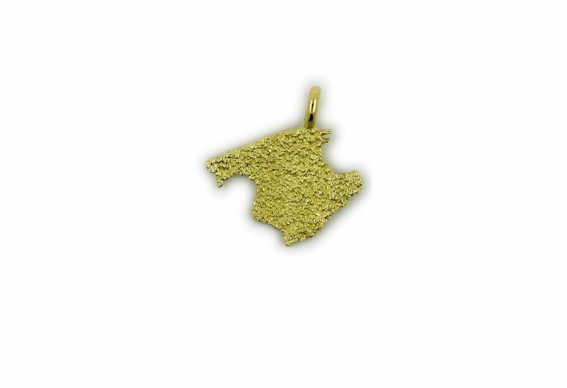 WHOLE GOLD MAP PENDANT