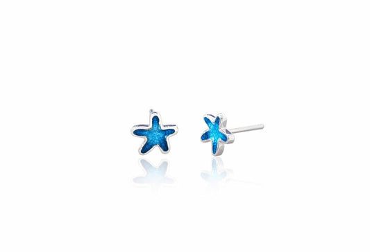 SMALL STAR TEXTURED EARRINGS