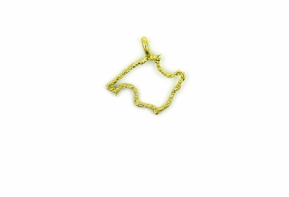 GOLD CONTOUR MAP PENDANT