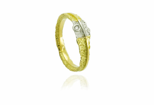 OSHA TWO-TONE RING (YELLOW AND WHITE GOLD)