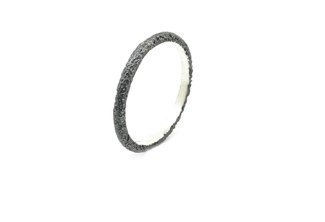 DESERT HALF ROUND MINI OXIDISED RING