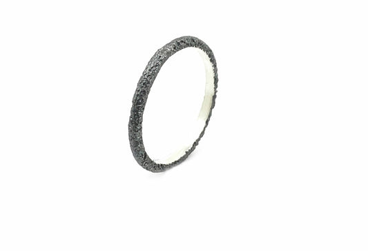 DESERT HALF ROUND MINI OXIDISED RING