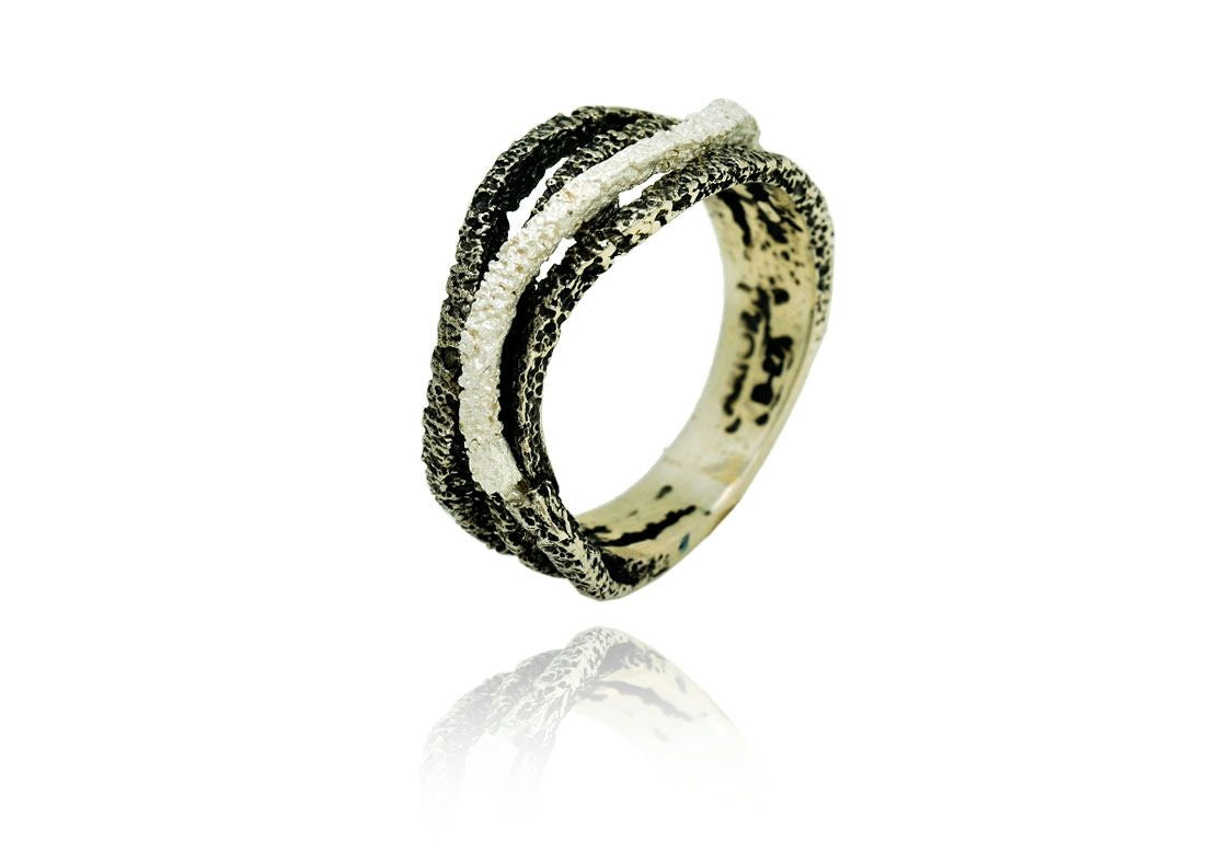 ANILLO MALABAR NEGRO/BLANCO