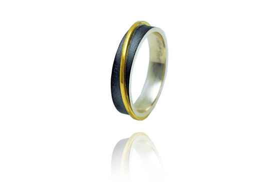 MINERVA CURVED GOLD RING